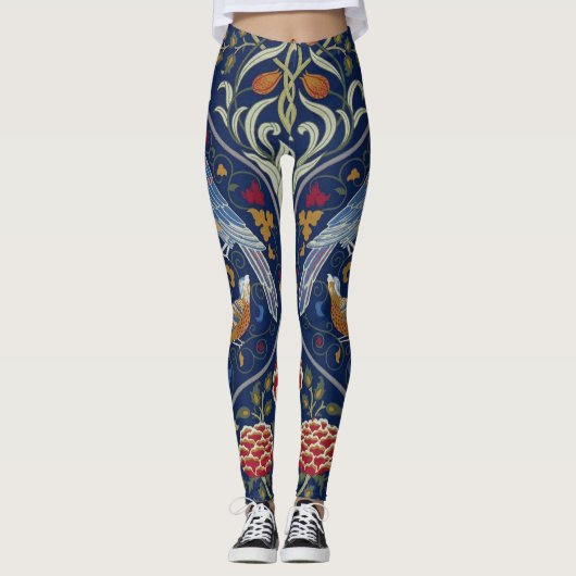 Leggings Oiseaux et fleurs, William Morris (Devant)