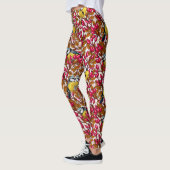 Leggings Oiseaux et hanches roses de chien (Gauche)