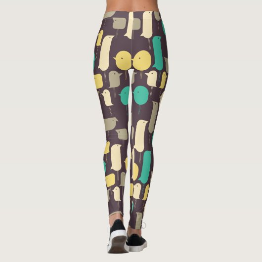 Leggings Oiseaux géométriques (Dos)