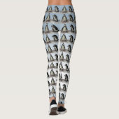 Leggings Oiseaux noirs et blancs de pingouin sur les (Dos)
