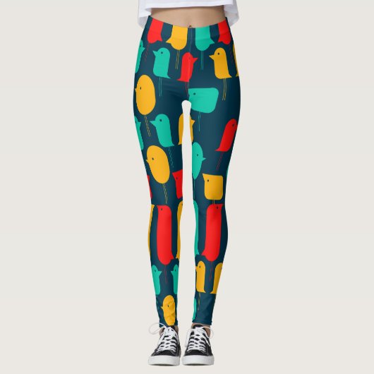 Leggings Oiseaux plats (Devant)