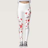 Leggings Oiseaux pour la Saint-Valentin (Devant)