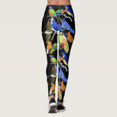 Leggings Oiseaux sauvages tropicaux colorés (Dos)