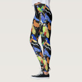 Leggings Oiseaux sauvages tropicaux colorés (Gauche)
