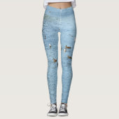 Leggings Oiseaux Sur La Rivière D'Été (Devant)