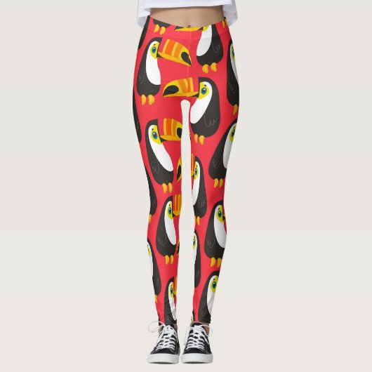 Leggings Oiseaux toucans incroyables (Devant)
