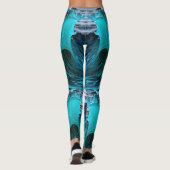 Leggings "Ola Tiburón" Vague de requin bleu (Dos)