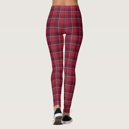 Leggings Old Brick and Cab Sav Plaid (Dos)