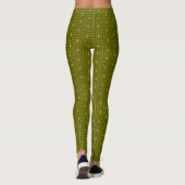 Leggings Olive avec Houndstooth Houndstooth Accent Or (Dos)