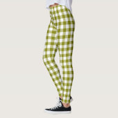 Leggings Olive Green Plaid Gingham (Gauche)