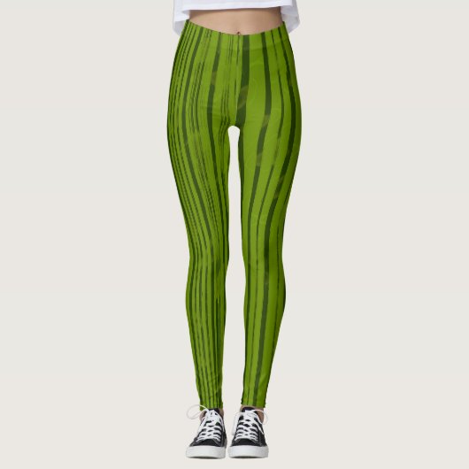 Leggings Olive strié (Devant)