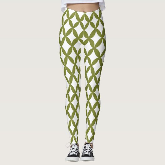 Leggings Olive vert positif et négatif de l'espace (Devant)