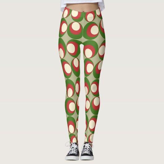 Leggings Olives de Noël (Devant)