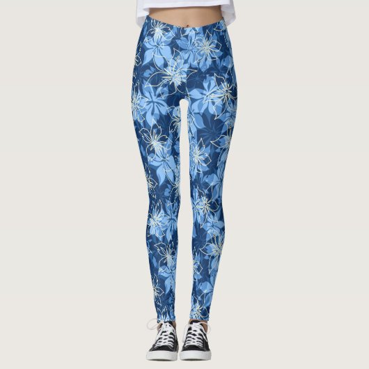 Leggings Olowalu Hibiscus Hawaiian Camo Floral (Devant)