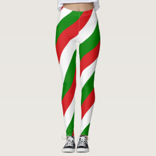 Leggings Oman Couleurs du drapeau national diagonales triée