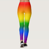 Leggings Ombre arc-en-ciel brillant (Dos)