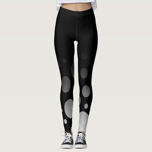 Leggings Ombre avec les cercles et les points noirs et (Devant)