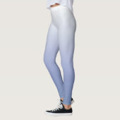 Leggings Ombre bleu et blanc chic moderne (Gauche)