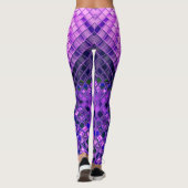 Leggings Ombre bleu et pourpre de motif abstrait (Dos)