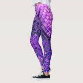 Leggings Ombre bleu et pourpre de motif abstrait (Gauche)