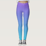 Leggings Ombre bleu pourpre et turquoise<br><div class="desc">Guêtres bleues et pourpres turquoises modernes d'ombre.</div>