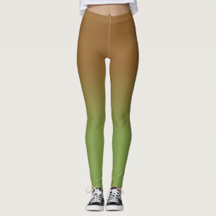 Leggings Ombre Brown vert olive chocolat
