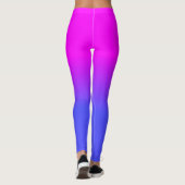 Leggings Ombré couleur bleu néon et rose chaud (Dos)