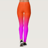 Leggings Ombre couleur couleur néon orange et rose chaud Sc (Dos)