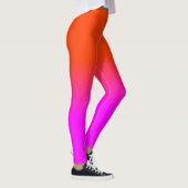 Leggings Ombre couleur couleur néon orange et rose chaud Sc (Droite)