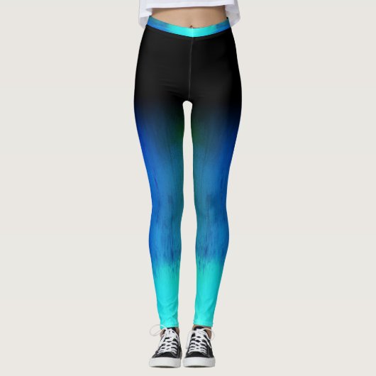 Leggings ombre de bleu fou (Devant)