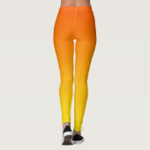 Leggings Ombre de dégradé orange à jaune (Dos)