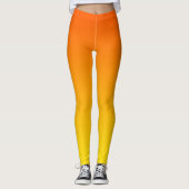 Leggings Ombre de dégradé orange à jaune (Devant)
