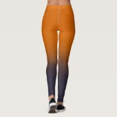 Leggings Ombre de dégradé orange à violet (Dos)