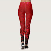 Leggings Ombre de parties scintillant rouge et noir (Dos)