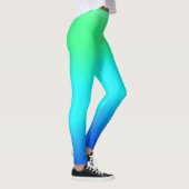 Leggings Ombre d'eau Cool verte, bleue et turquoise (Droite)
