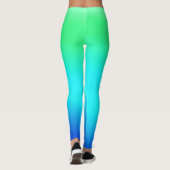 Leggings Ombre d'eau Cool verte, bleue et turquoise (Dos)