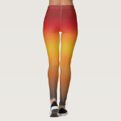 Leggings Ombre jaune rouge orange rouge vibrant (Dos)