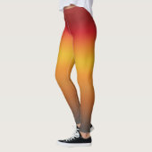 Leggings Ombre jaune rouge orange rouge vibrant (Gauche)