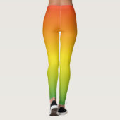 Leggings Ombre moderne orange jaune vert (Dos)