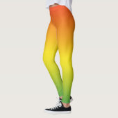 Leggings Ombre moderne orange jaune vert (Gauche)