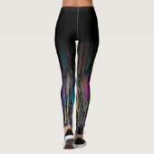 Leggings Ombre noir avec Artsy abstrait génial multicolore (Dos)