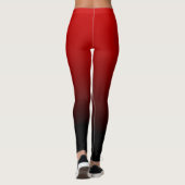 Leggings Ombre noir rouge (Dos)