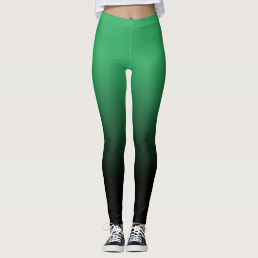 Leggings Ombre Noir Vert (Devant)