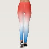 Leggings Ombre patriotique rouge, blanc et bleu (Dos)