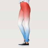 Leggings Ombre patriotique rouge, blanc et bleu (Gauche)
