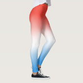 Leggings Ombre patriotique rouge, blanc et bleu (Droite)