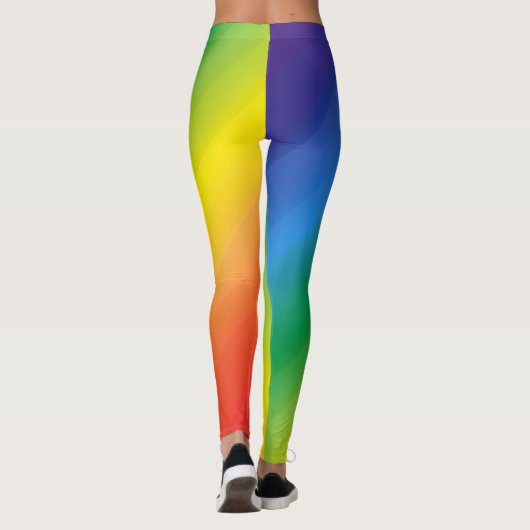Leggings Ombre Rainbow Fierté LGBTQ colorée (Dos)