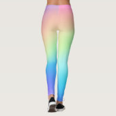 Leggings ombre rainbow gradient holographique vaporwave (Dos)