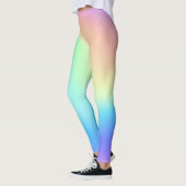 Leggings ombre rainbow gradient holographique vaporwave (Gauche)