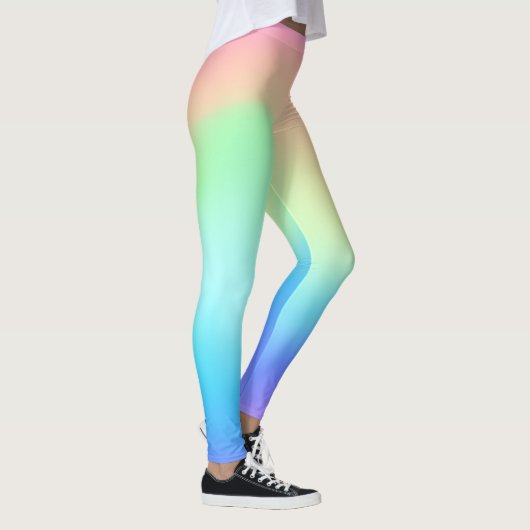 Leggings ombre rainbow gradient holographique vaporwave (Droite)